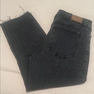 Madewell The Perfect Vintage Straight Black Jeans